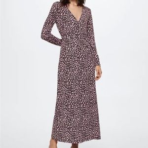 NWT: Mango floral knit wrap dress - super cute and great for springtime!
